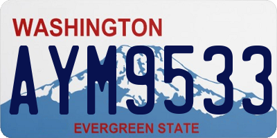 WA license plate AYM9533