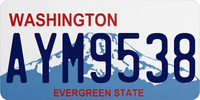 WA license plate AYM9538