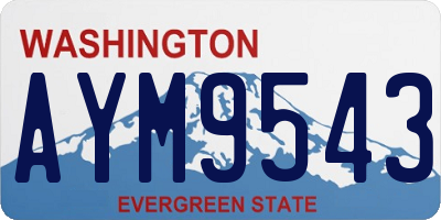 WA license plate AYM9543