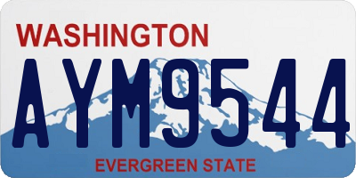 WA license plate AYM9544