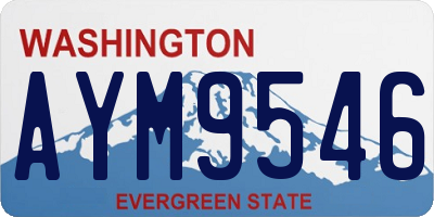 WA license plate AYM9546