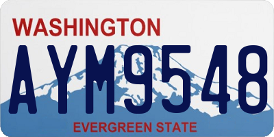 WA license plate AYM9548