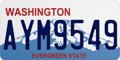 WA license plate AYM9549