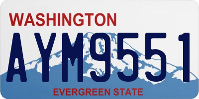 WA license plate AYM9551