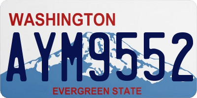 WA license plate AYM9552