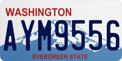 WA license plate AYM9556