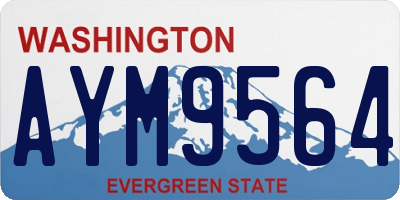 WA license plate AYM9564