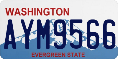 WA license plate AYM9566