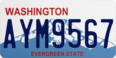 WA license plate AYM9567