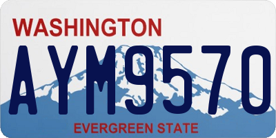 WA license plate AYM9570