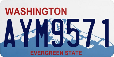 WA license plate AYM9571