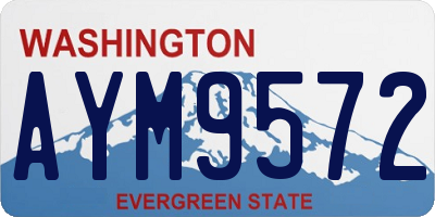 WA license plate AYM9572