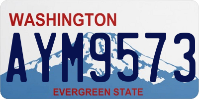 WA license plate AYM9573