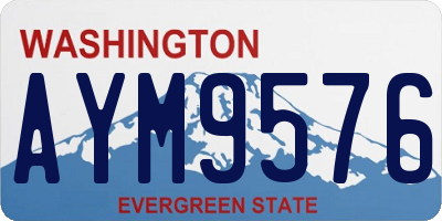 WA license plate AYM9576
