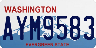 WA license plate AYM9583
