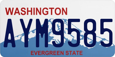 WA license plate AYM9585