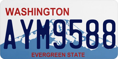 WA license plate AYM9588