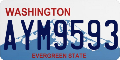 WA license plate AYM9593