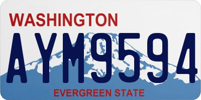 WA license plate AYM9594