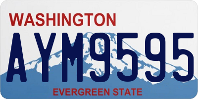 WA license plate AYM9595