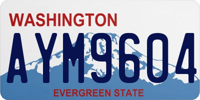 WA license plate AYM9604