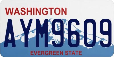 WA license plate AYM9609