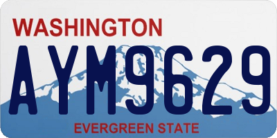 WA license plate AYM9629