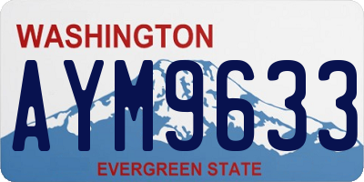 WA license plate AYM9633