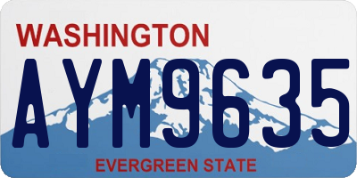 WA license plate AYM9635