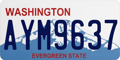 WA license plate AYM9637
