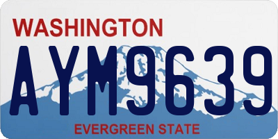 WA license plate AYM9639