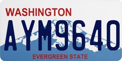 WA license plate AYM9640