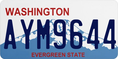 WA license plate AYM9644