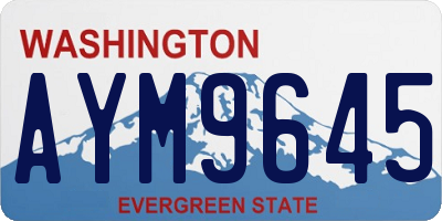 WA license plate AYM9645