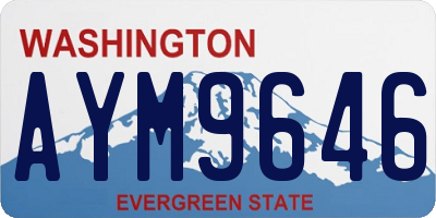WA license plate AYM9646