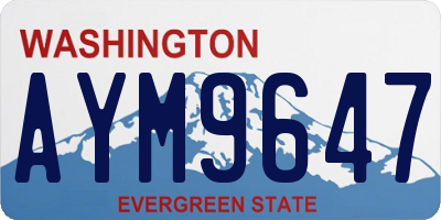 WA license plate AYM9647