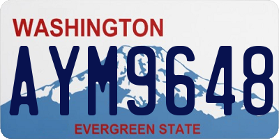 WA license plate AYM9648
