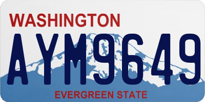 WA license plate AYM9649