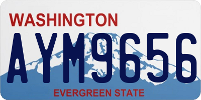 WA license plate AYM9656