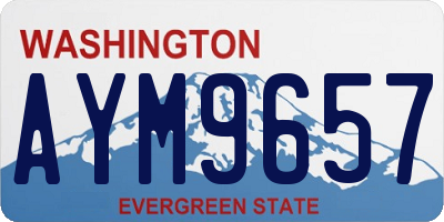 WA license plate AYM9657