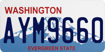 WA license plate AYM9660