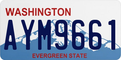 WA license plate AYM9661