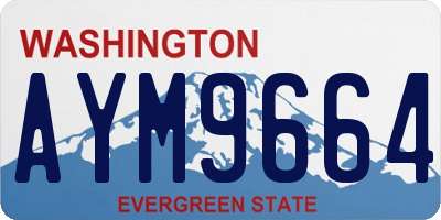 WA license plate AYM9664