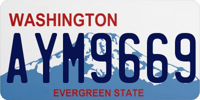 WA license plate AYM9669