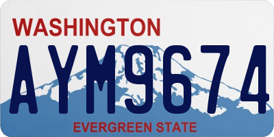 WA license plate AYM9674