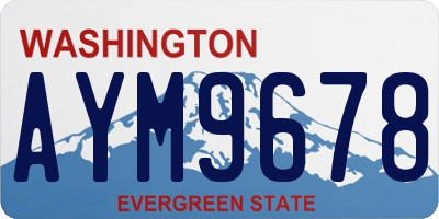 WA license plate AYM9678