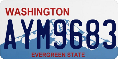 WA license plate AYM9683