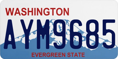 WA license plate AYM9685