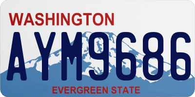 WA license plate AYM9686