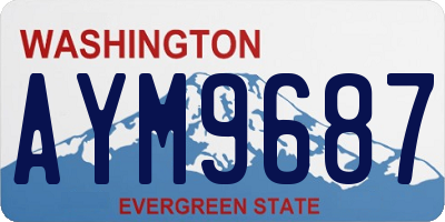 WA license plate AYM9687